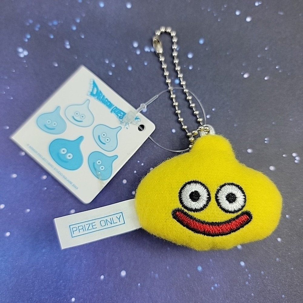 Dragon Quest Slime Yellow Plush Keychain Prize With Tags Square Enix Japanese